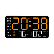 Elektronische digitale wekker met groot LED-scherm, datum--2 W