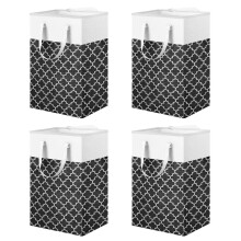 4PCS Enormous 75L Laundry Hampers Waterproof-black lantern