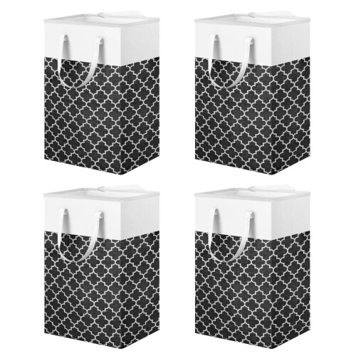 4X Oversized 75L Clothes Hampers Waterproof-black lantern