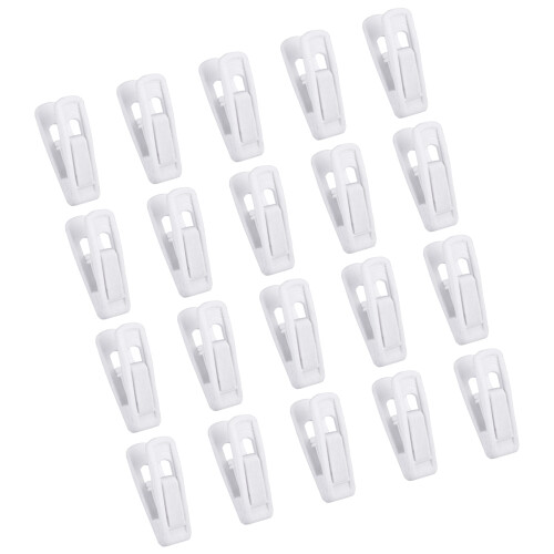 Strong Line Nonslip Hanger Clip For Securing Garment-White