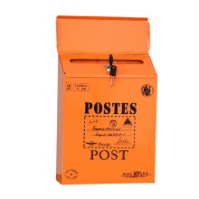 Boîte aux lettres de fer de styles-Grands personnages orange