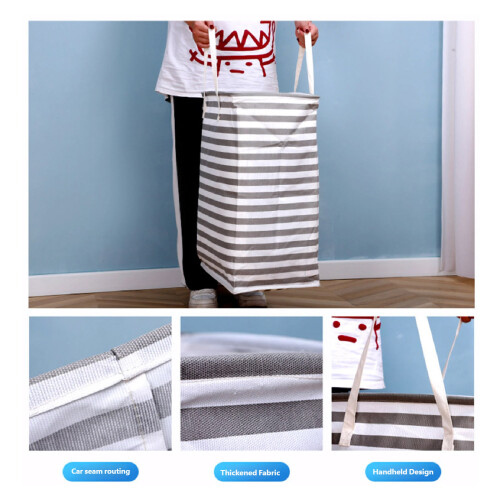 4PCS Large capacity 75L Laundry Bins Strong-black gray 2