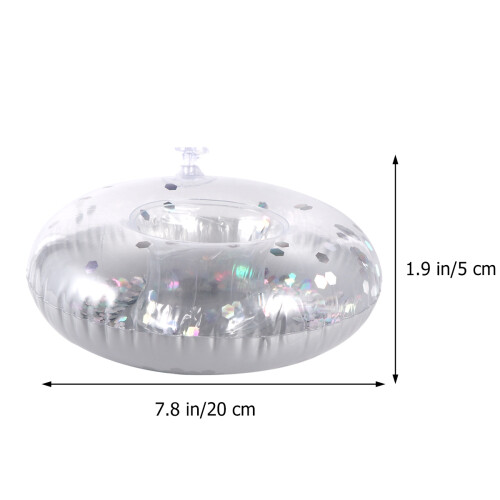 One Set Inflatable Paillette PVC Drink Cup Holder 1