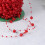 Beaded Chain Red Abs Simulation Pearl 1pack 236x0.3x0.3in 3