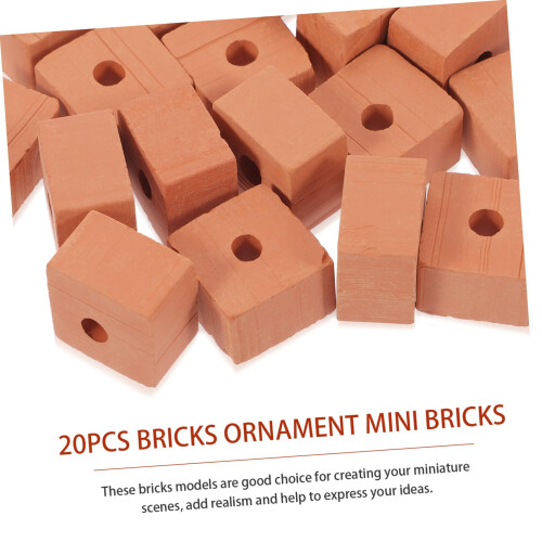 20pcs Miniature Bricks for Diorama Building, Realistic Micro Landscape Decorative Set 2