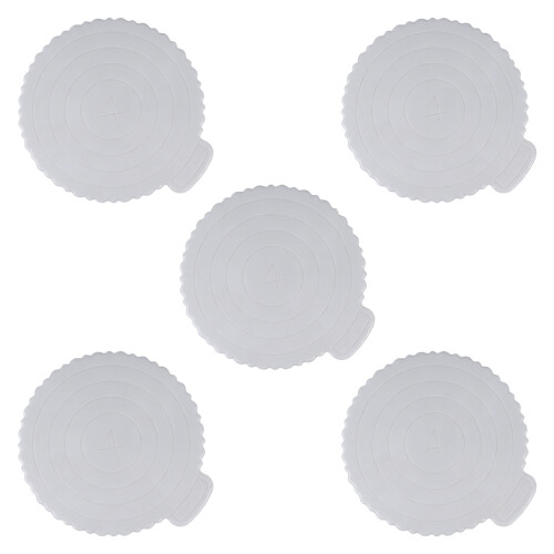5PCS Thickened Plastic Cake Trays with Enhancing-4 inches