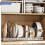 Retractable Iron Pot Lid Rack Organizer Black for Kitchen Cabinets 2