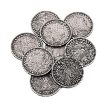 Set of 10 Vintage Magic Coins Set with Durable Nickel Finish for Professional Coin Tricks