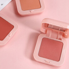 Natural Pink Face Blusher 02 Peachy Long Lasting Powder with Brush