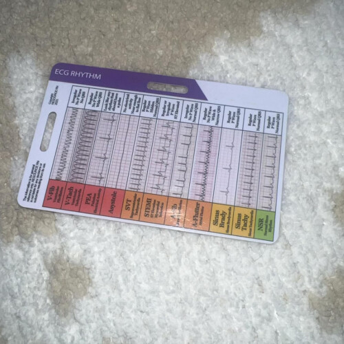 ECG Rhythm Card 3.5x2.6 in ED004 Quick Reference Guide for Nurses and Technicians 2