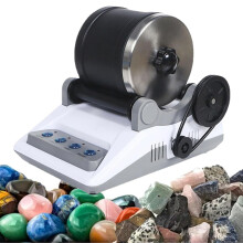 Rock Tumbler Polisher Kit, Professional Rock Tumbler Kit, Electric Gem Grinder with Timmer Buttons, DIY Stone Polisher for Kids All Ages