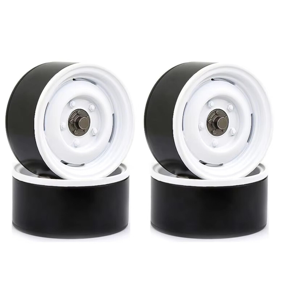 4Pcs 1.9 Metal Beadlock Wheels For 1/10 Rc Crawler, Durable Wheel Hubs For Axial Scx10, Trx4, D90 9455672924634