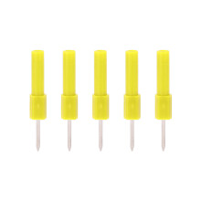 5Pcs/Set Insulation Back Probe Pin Wire Piercer Diagnostic Test Needle 4 mm Banana Socket for MultimeterYellow