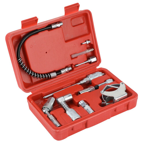 11PCS Replacement Grease Gun Adapter Fitting Lubrication Accessory Set Kit 1