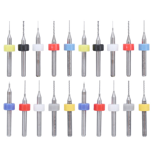 20Pcs Micro Drill Bit Set Alloy Circuit Board Mini Fixed Shank 0.1mm?1mm Accessories 1