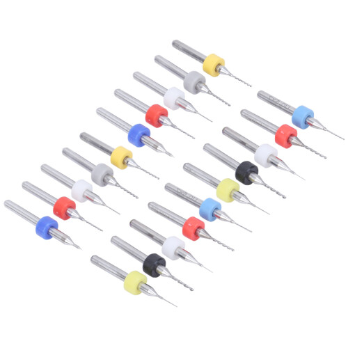 20Pcs Micro Drill Bit Set Alloy Circuit Board Mini Fixed Shank 0.1mm?1mm Accessories 2