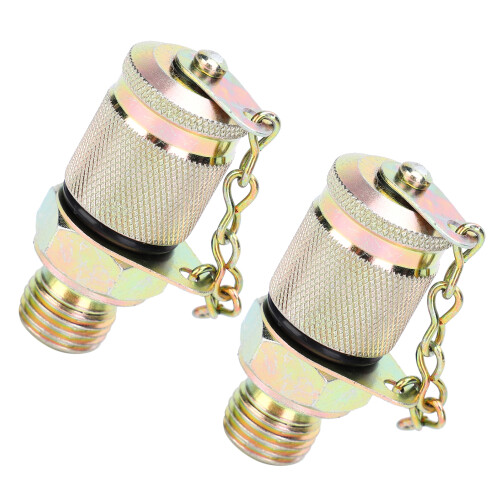 2Pcs Hydraulic Test Adapter High Pressure Hose Fitting Measuring Point Coupling Tool(1/4inM16 x 2 ) 1