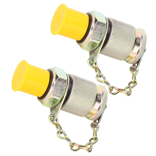 2Pcs Hydraulic Test Adapter High Pressure Hose Fitting Measuring Point Coupling Tool(1/4inM16 x 2 ) 2