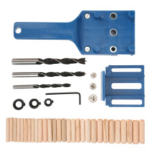 41Pcs/Set Carpentry Wood Drilling Guide Tool DIY Straight Drill Hole Locator Woodworking SupplyBlue