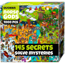 (Norse Gods) QUOKKA 1000 Piece Jigsaw Puzzles for Adults – Egyptian Gods, Greek Gods, Norse Gods