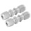 2Pcs Compression Bulkhead 316 Stainless Steel Double Ferrule Fitting Connector Accessory??6 3
