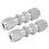 2Pcs Compression Bulkhead 316 Stainless Steel Double Ferrule Fitting Connector Accessory??6 5