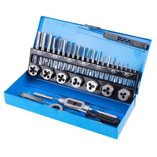 32Pcs/Set Threaded Tap and Die Set Rethread Tool Kit with Storage Bag 1