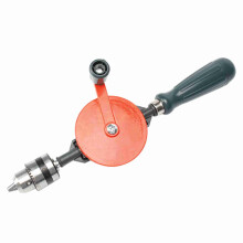Hand Crank Drill All Steel Casting Drilling Drill Portable Mini Manual Drill with Double Pinions Hand Drill Tool for Wood/Plastics/PVC/Glass Fibre