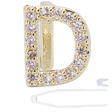 Plating English Letter D Teeth Brace Cosplay Halloween Party Teeth Decoration JewelryGold