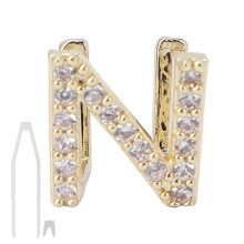 Capital Letter Shaped Hip Hop Tooth Halloween Hip Hop Decoration Teeth Brace AccessoryN Gold