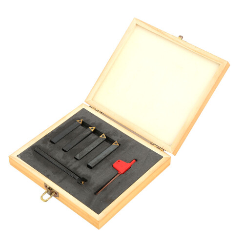 5Pcs Indexable Turning Tool Set Cemented Carbide Insert for Cutting Chamfering F4-1-10mm 2