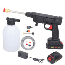 450PSI Cordless Pressure Washer with Spray Nozzle Lithium Battery Cleaning High Pressure Washer Water Gun US Plug 100?240V