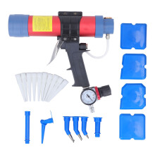 Air Caulk Gun 310ml Capacity Pneumatic Caulking Gun Glass Glue Gun with Pressure Gauge
