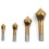 4Pcs Chamfering Device Single Inclined Hole Chamfer Cutter Deburring Drill 90 DegreesGold 3