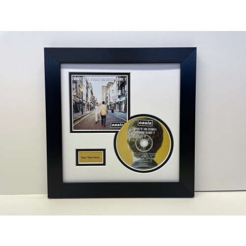 (White, White) CD & Cover Double Mount: 12"x12" Frame Display