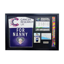 (Silver) Brighton Marathon 2025 Medal Display Frame: Bib, T-Shirt & Photo