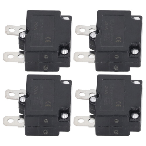 10PCS Auto Reset Overload Protector 20A Current Overload Protector for Children's Toy Car AC125 250V 2