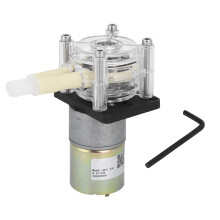 Peristaltic Pump Self‑Priming Stainless Steel Wheel Frame PC Transparent Head DC Motor(24V )