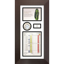 (Mahogany) Personalized Golf Photo 3D Box Frame: Scorecard & Ball Display
