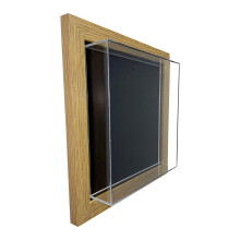 (Oak) 1" Deep Acrylic Shadow Display | 10x10" Memory Keepsake Case