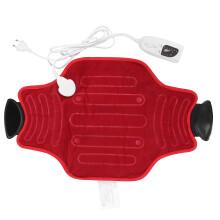 Electric Waist Heating Pad Adjustable Hot Compress Therapy Waist Belt Wrap Wine RedEU Plug 220V