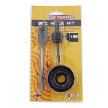 3Pcs Metal Flat Drill Hole Saw Drill Bit Set For Wood Board Plastic(Black)