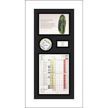 (White) Personalized Golf Photo Display Frame: Hole In One Keepsake (20" x 12")