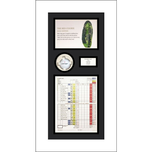 (White) Personalized Golf Photo Display Frame: Hole In One Keepsake (20" x 12")