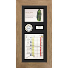 (Oak) Personalized Golf Photo Display Frame: Hole In One Keepsake (20" x 12")