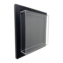 (Mahogany) 50mm Deep Shadow Acrylic Box Frame 10x10" | Memory Box Display Case | 3D Keepsake Frame for Medals, Baby Items, Collectibles