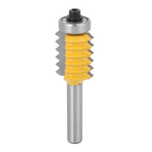 8 Shank Woodworking Cutter Rail Stile Router Bit Line Wave Type Wood Milling Knife(Multi Tooth Woodworking Cutter 8 x 24 )