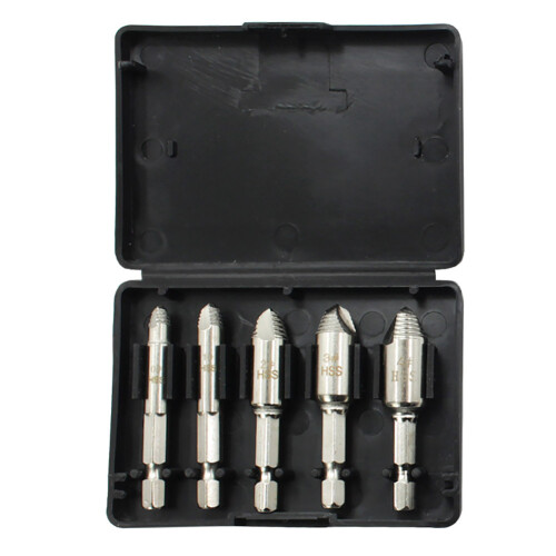 5pcs HSS Tapper Pipe Broken Screw Remover Stripped Screw Tap Extractor