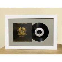 (White) Framed 12" Vinyl Record & Sleeve Art - Choice of Frame Colors