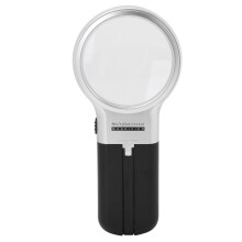 3X Folding Magnifying Glass Portable Handheld Elderly Reading Magnifier with LED Light